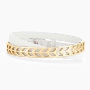 Stella and Dot Ally Double Wrap Bracelet White